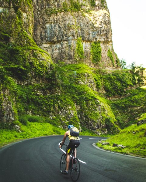 person riding a mountain bike